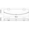 Полка стеклянная WASSERKRAFT LEINE K-5044
